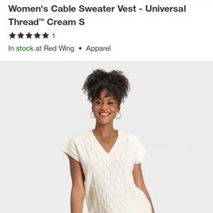 Universal Thread Women's Cable Sweater Vest - Cream